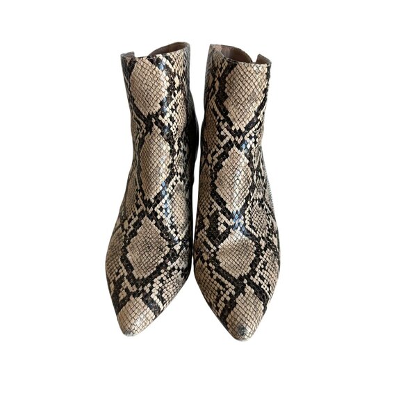 STEVE MADDEN Checkmate Side Zip Snake Print Ankle Boots Sz 7 - Picture 6 of 8